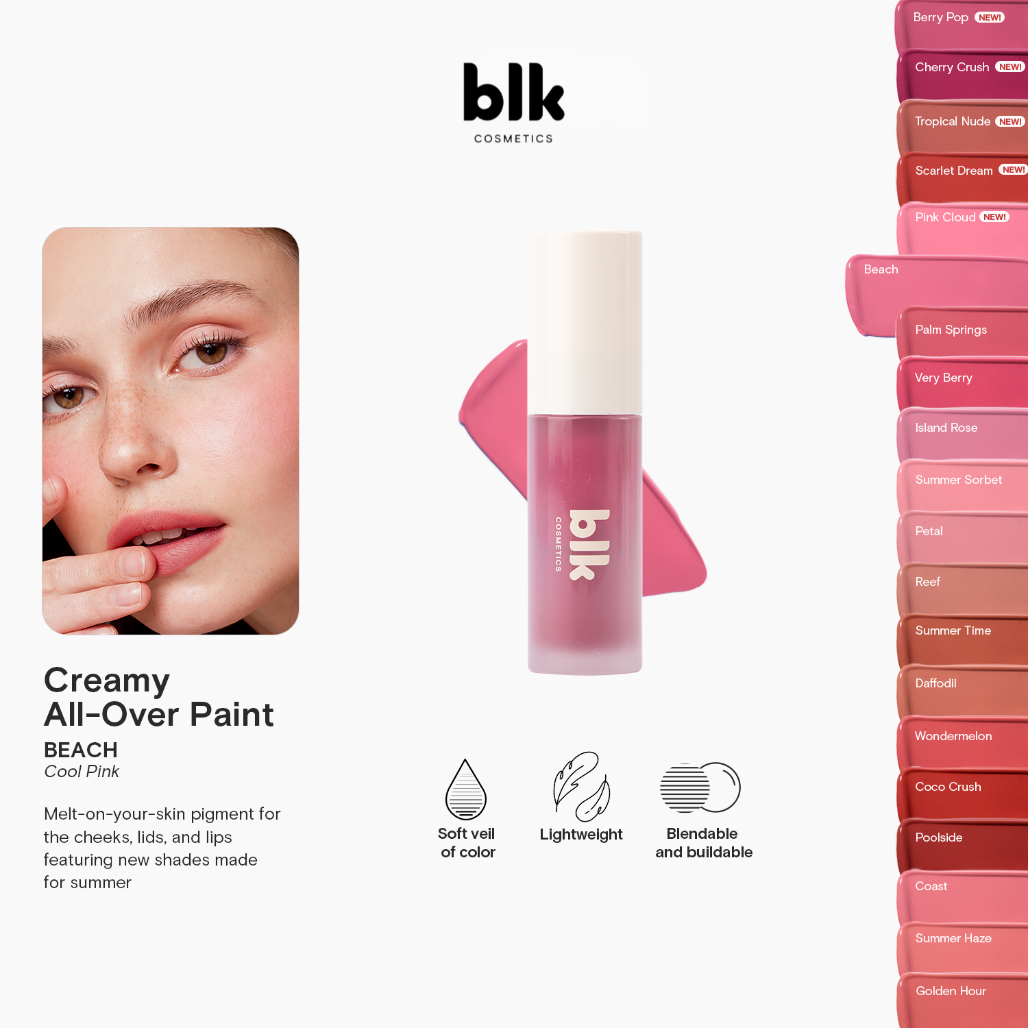 BLK Cosmetics Creamy All-Over Paint
