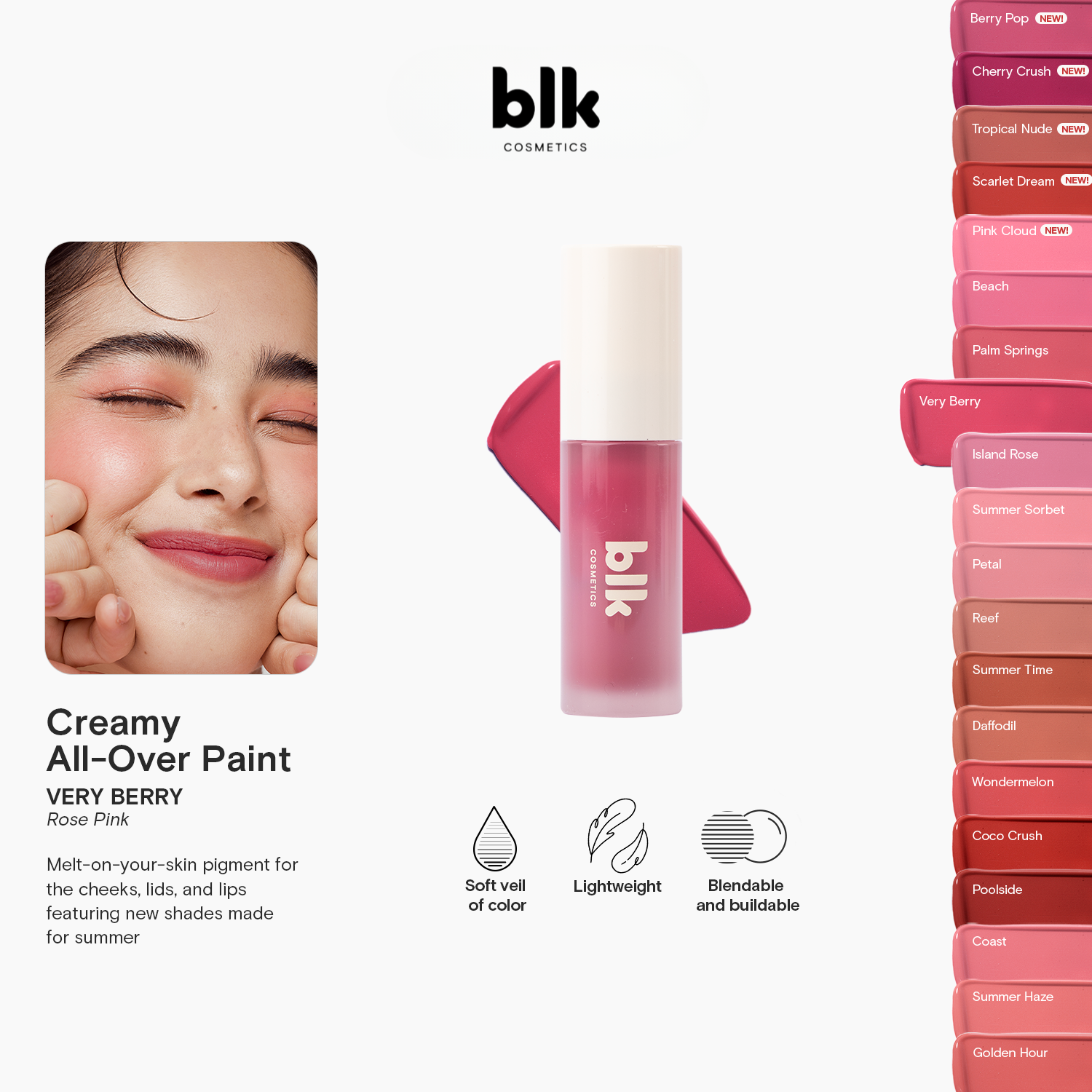 BLK Cosmetics Creamy All-Over Paint