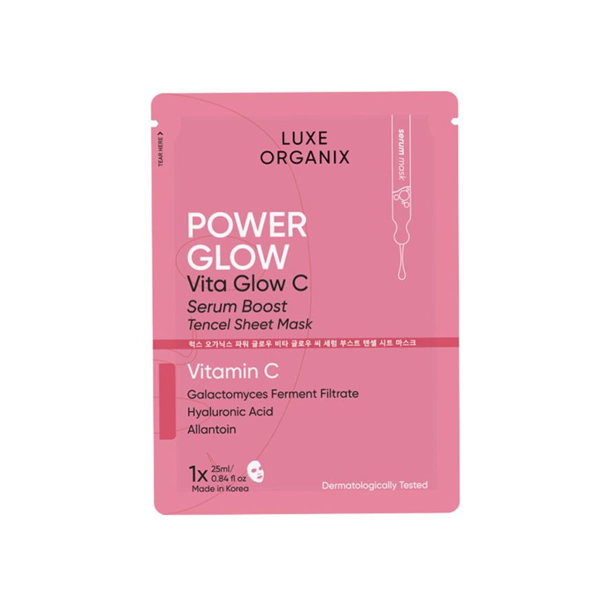 Luxe Organix Power Glow Serum Boost Sheet Mask 25ml