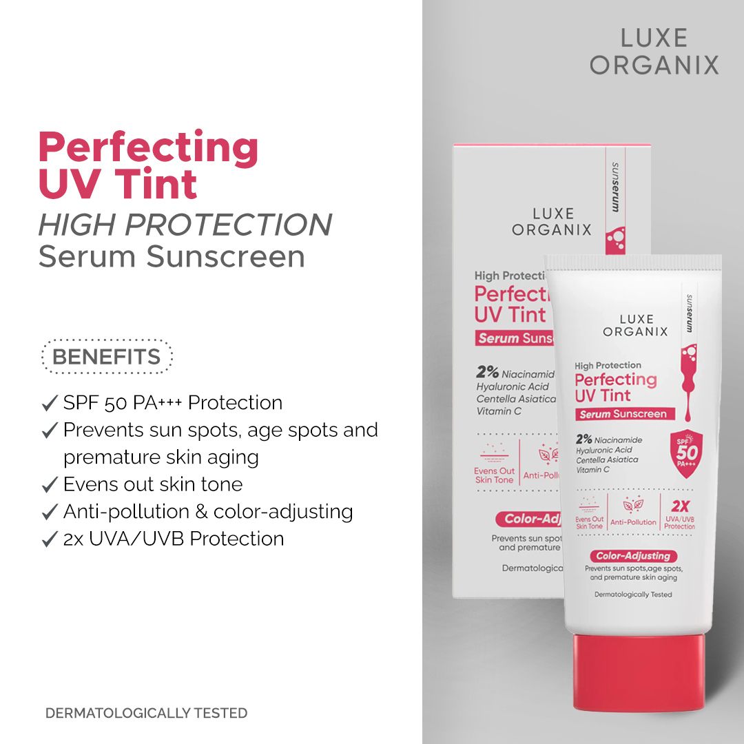 Luxe Organix High Protection Perfecting UV Tint Serum Sunscreen SPF 50 PA +++ 40g