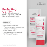Luxe Organix High Protection Perfecting UV Tint Serum Sunscreen SPF 50 PA +++ 40g