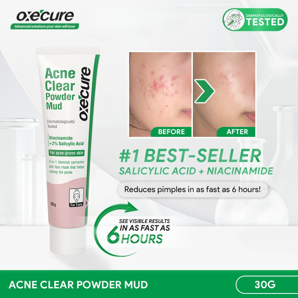 Oxecure 2% Salicylic Acid Acne Clear Powder Mud 30g