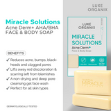 Luxe Organix AHA-BHA Miracle Solutions Soap for Face and Body 135g