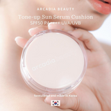 Arcadia Beauty Tone-up Sun Serum Cushion SPF50 PA++++ UVA/UVB