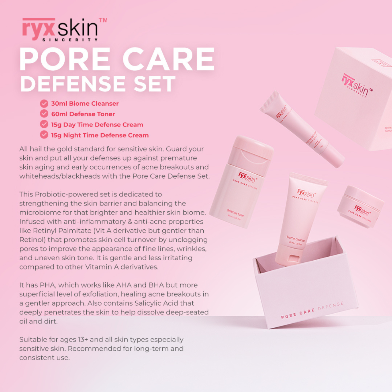 RyxSkin Sincerity Pore Care Defense Set