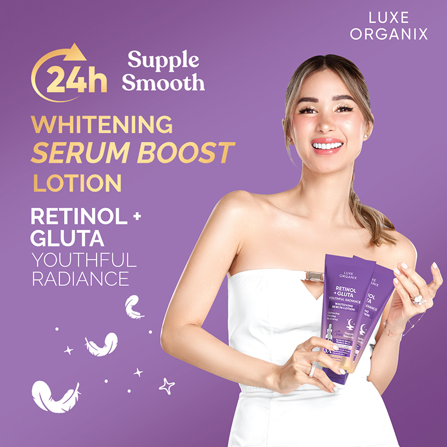Luxe Organix Retinol + Gluta Whitening Serum Lotion 350ml
