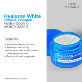 Luxe Organix Hyaluron White Double Collagen Hydra-Cooling Moisturizer 50g