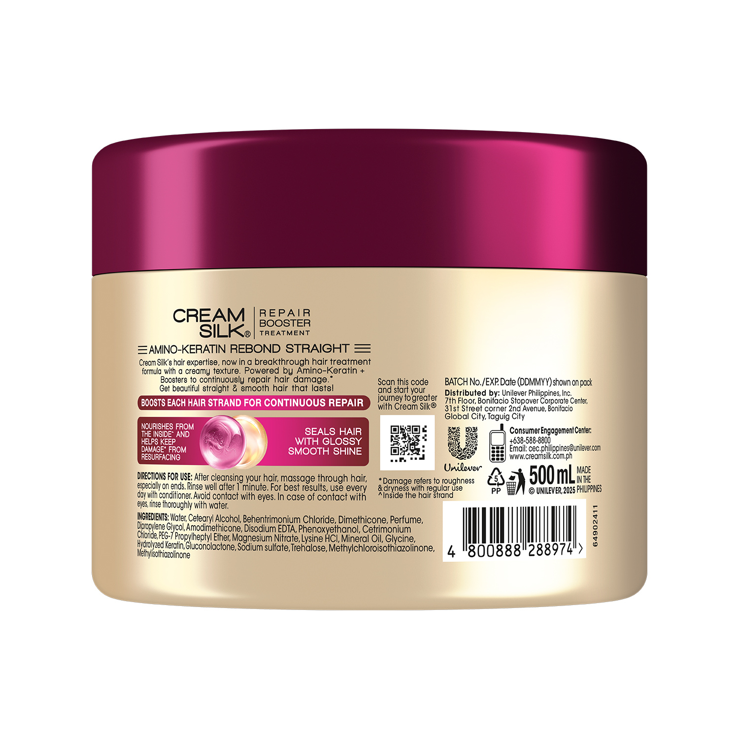Cream Silk Amino-Keratin Rebond Straight Treatment