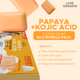 Luxe Organix Papaya + Kojic Acid Cloud Soap 80g x 3