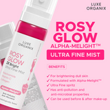 Luxe Organix Rosy Glow 3x Bright Ultra Fine Mist 80ml