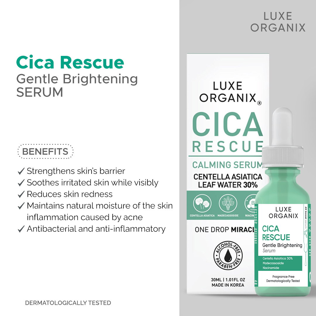 Luxe Organix Cica Rescue Gentle Brightening Serum