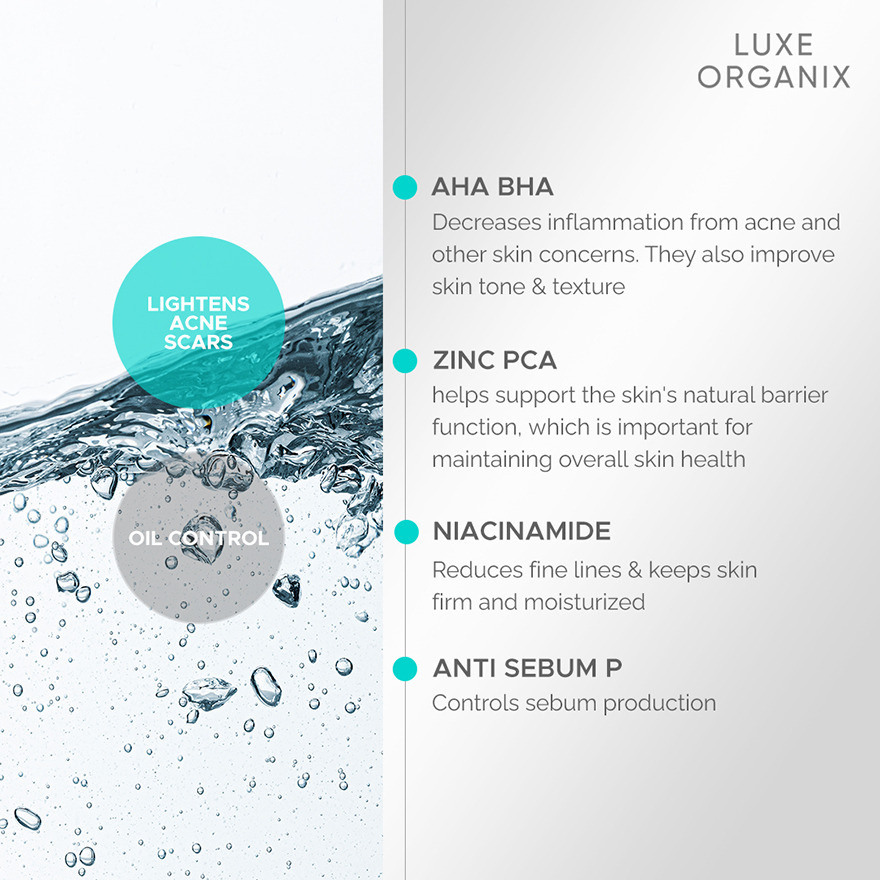 Luxe Organix AHA-BHA Miracle Solutions Emulsion 80ml