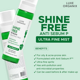 Luxe Organix Shine Free 3x Matte Ultra Fine Mist 80ml