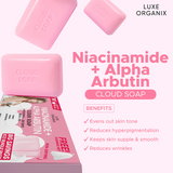 Luxe Organix Niacinamide + Alpha Arbutin Cloud Soap 80g x 3