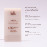 BLK Cosmetics Universal Sheer Sunscreen Primer SPF50 UVA/UVB PA++ 20g