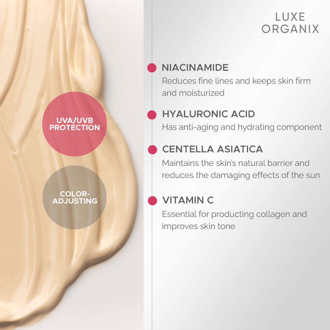 Luxe Organix High Protection Perfecting UV Tint Serum Sunscreen SPF 50 PA +++ 40g