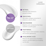Luxe Organix Retinol + Bakuchiol Overnight Glow Gentle Treatment Cream 30g