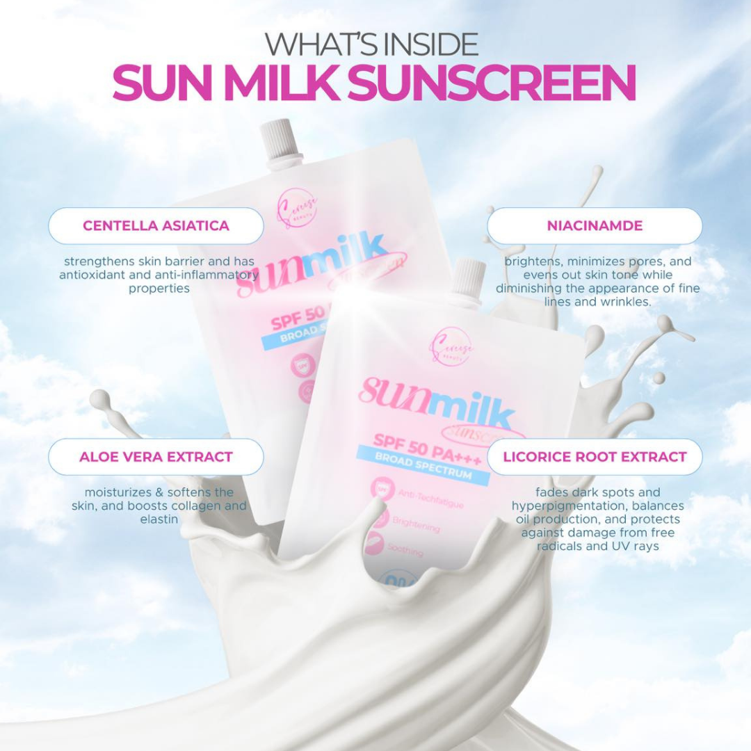 Sereese Beauty Sun Milk Sunscreen SPF50 PA+++ Broad Spectrum