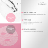 Luxe Organix Power Glow Serum Boost Sheet Mask 25ml