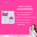 Nuwhite S-Acetyl Glutathione + Collagen + Sodium Ascorbate + Vitamin E Whitening Supplement