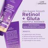 Luxe Organix Retinol + Gluta Whitening Serum Lotion 350ml
