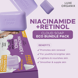 Luxe Organix Niacinamide + Retinol Cloud Soap 80g x 3