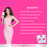 Nuwhite S-Acetyl Glutathione + Collagen + Sodium Ascorbate + Vitamin E Whitening Supplement