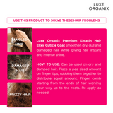 Luxe Organix Premium Keratin Hair Elixir Cuticle Coat Deep Repair