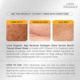 Luxe Organix Age Reverse Collagen Glow Serum Boost Sheet Mask 25ml