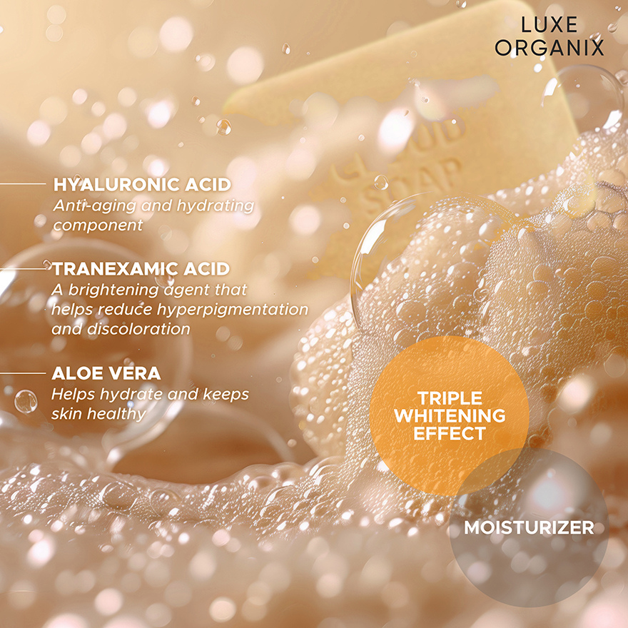 Luxe Organix Papaya + Kojic Acid Cloud Soap 80g x 3