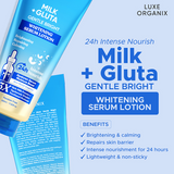 Luxe Organix Milk + Gluta Whitening Serum Lotion 350ml