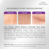Luxe Organix Retinol + Bakuchiol Overnight Radiant Glow Botox Lifting Moisturizer 50g