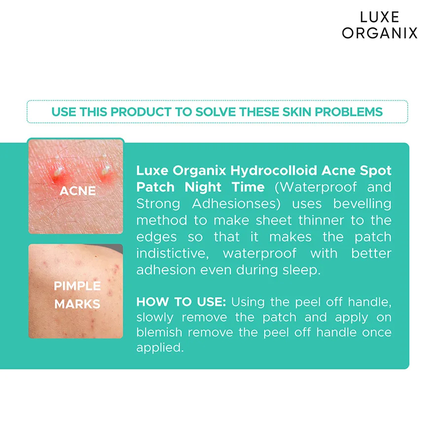 Luxe Organix Hydrocolloid Acne Patch Night Time