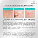 Luxe Organix AHA-BHA Miracle Solutions Facial Cleanser 150g
