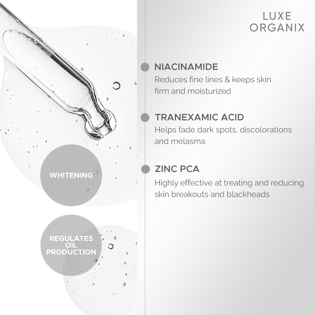 Luxe Organix Whitening Repair Serum Niacinamide 10% 30ml