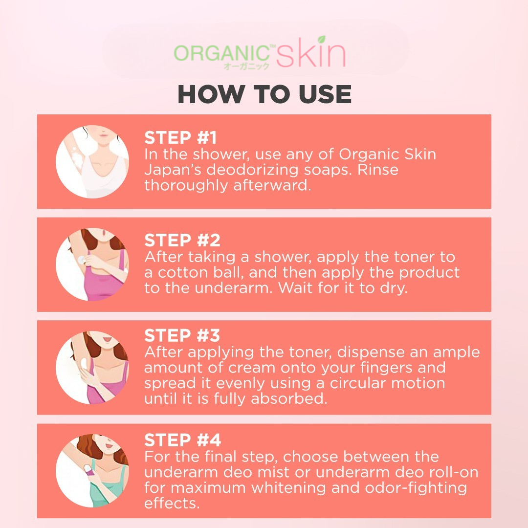 Organic Skin Japan Intensive Whitening Underarm Powder Dry Deodorant Roll On 40ml