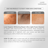 Luxe Organix Whitening Repair Ultra Light Glow Foam Cleanser 150ml