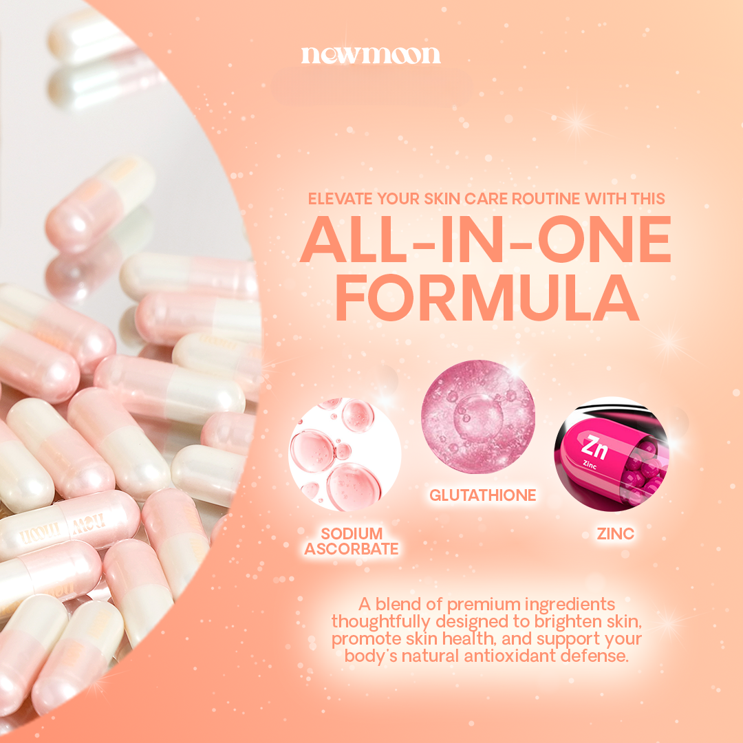 New Moon Soft Glow S-Acetyl Glutathione Beauty Supplement