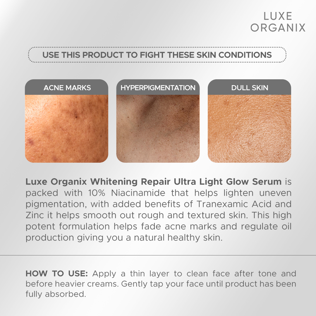 Luxe Organix Whitening Repair Serum Niacinamide 10% 30ml