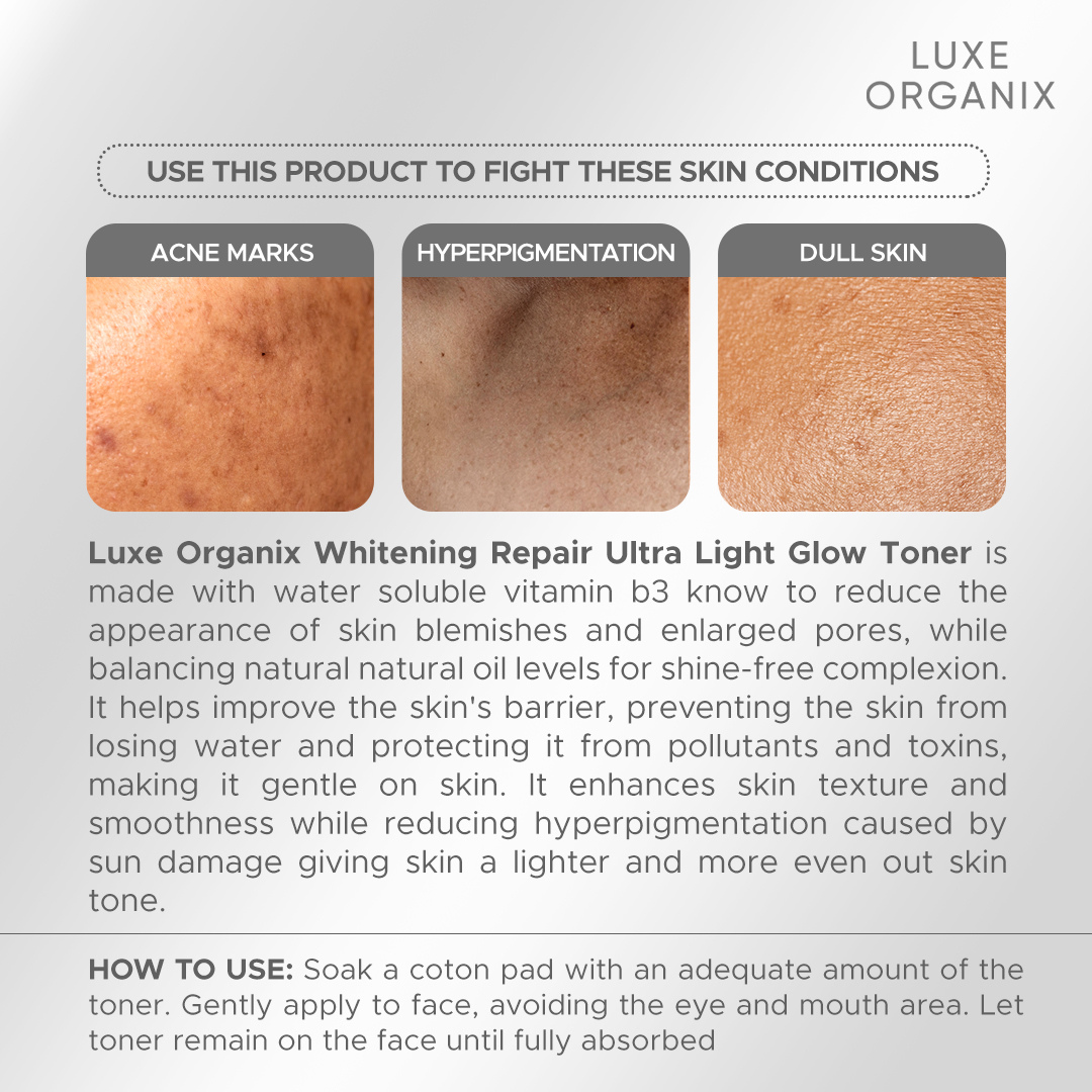 Luxe Organix Whitening Repair Ultra Light Glow Toner