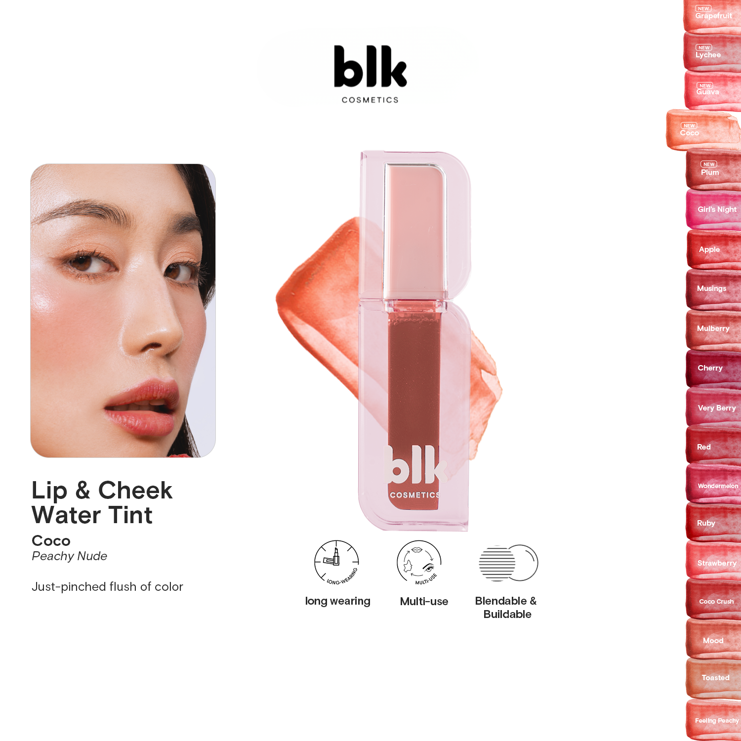 BLK Cosmetics Lip and Cheek Water Tint