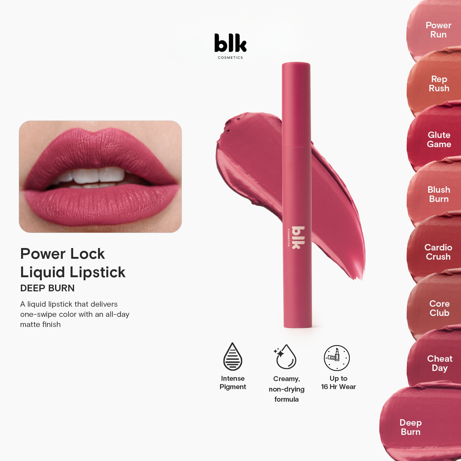 BLK Cosmetics Power Lock Liquid Lipstick