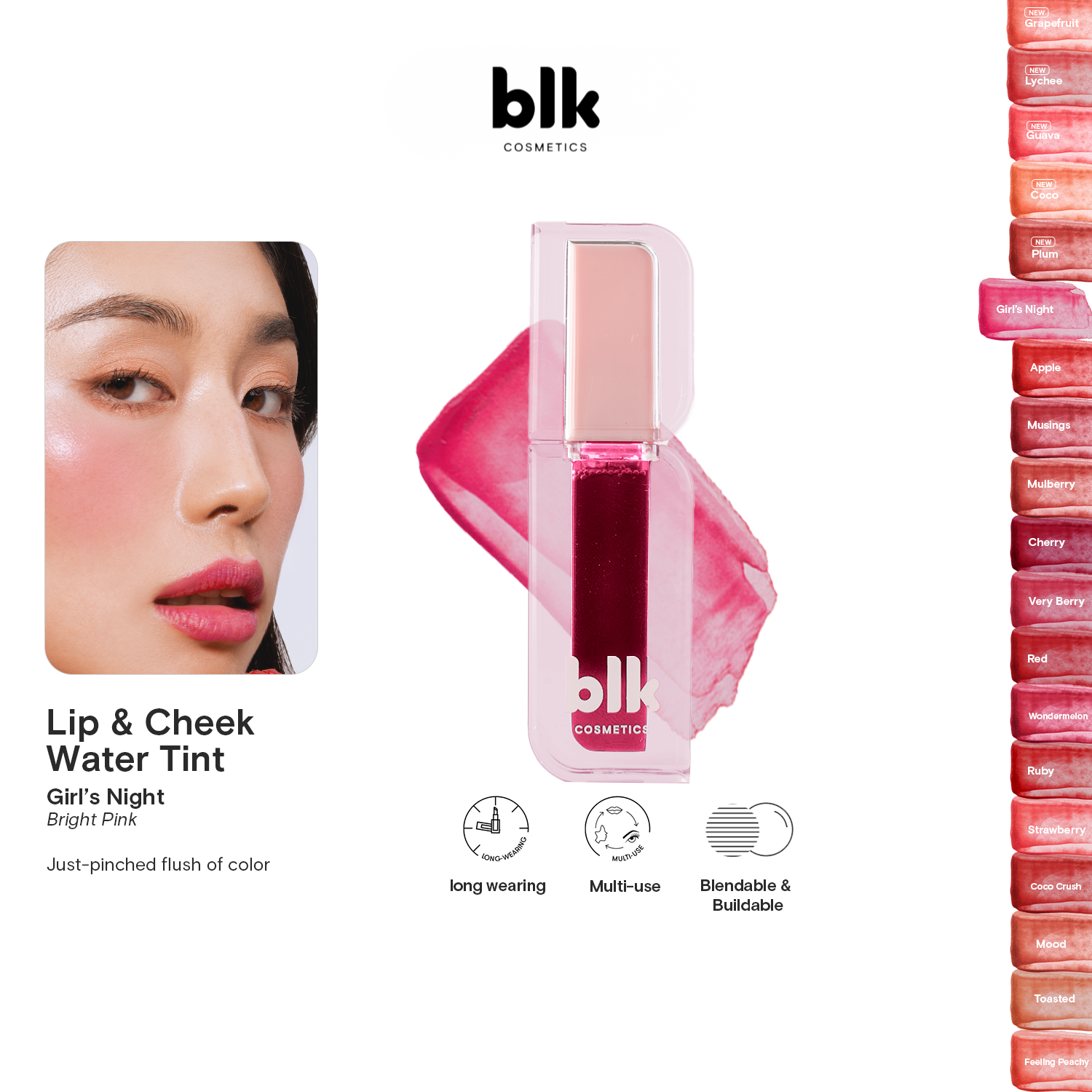 BLK Cosmetics Lip and Cheek Water Tint