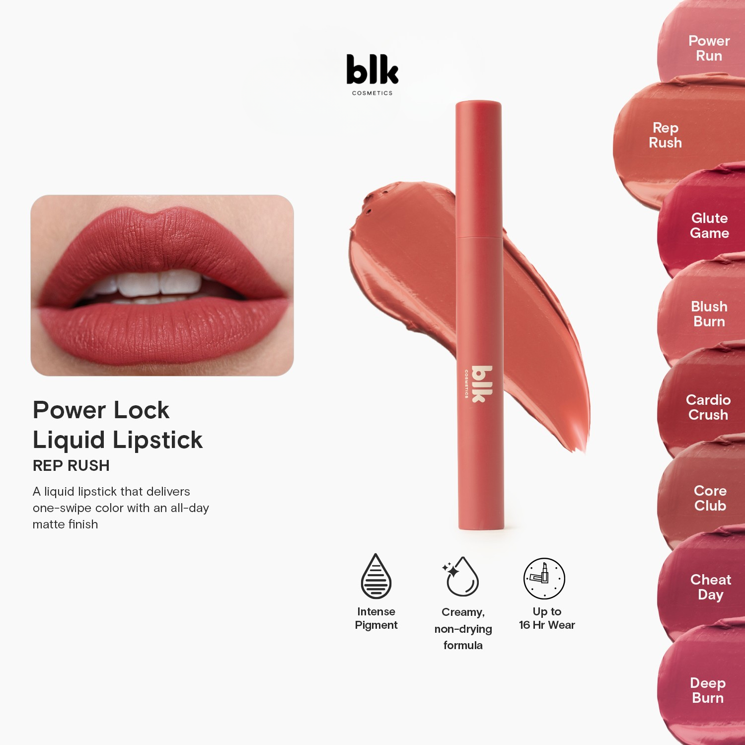 BLK Cosmetics Power Lock Liquid Lipstick