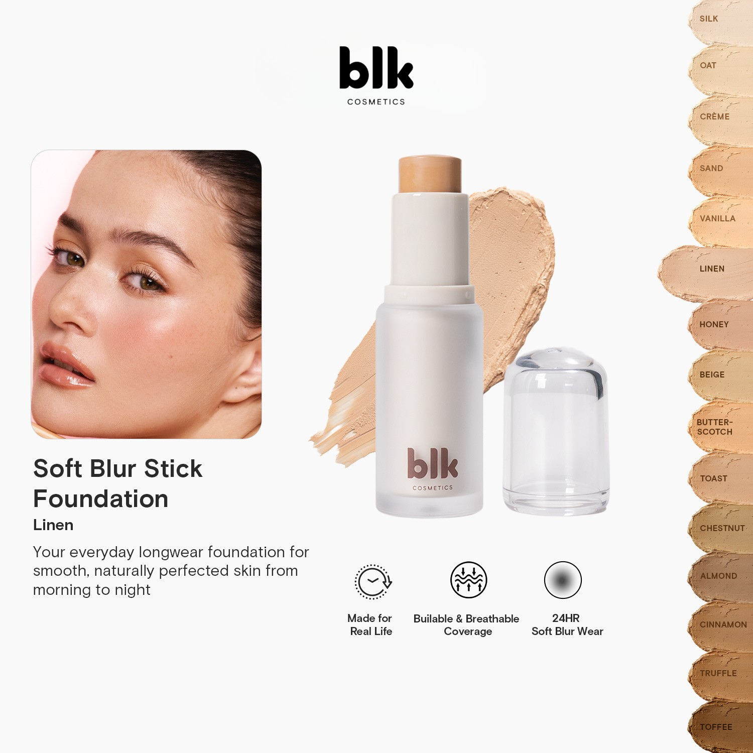 BLK Cosmetics Soft Blur Stick Foundation