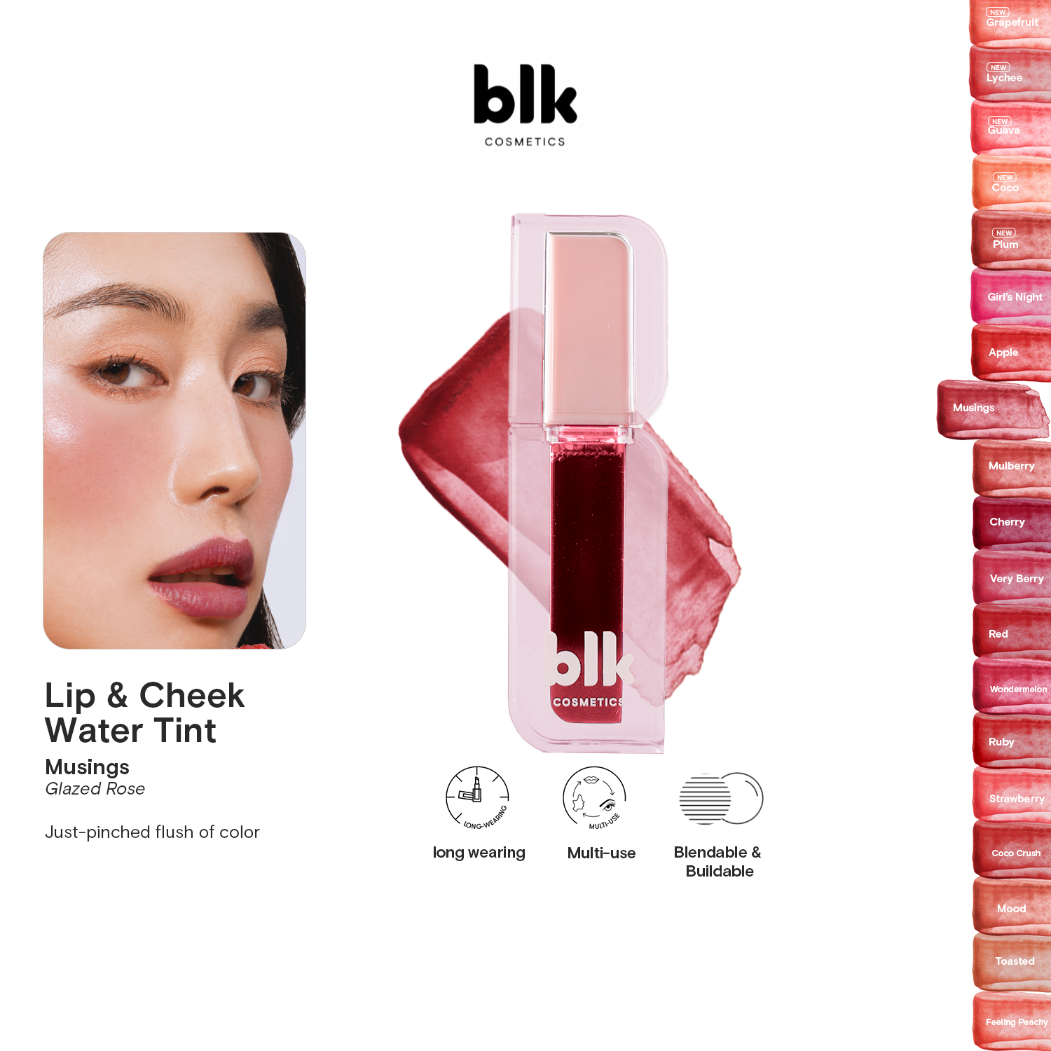 BLK Cosmetics Lip and Cheek Water Tint