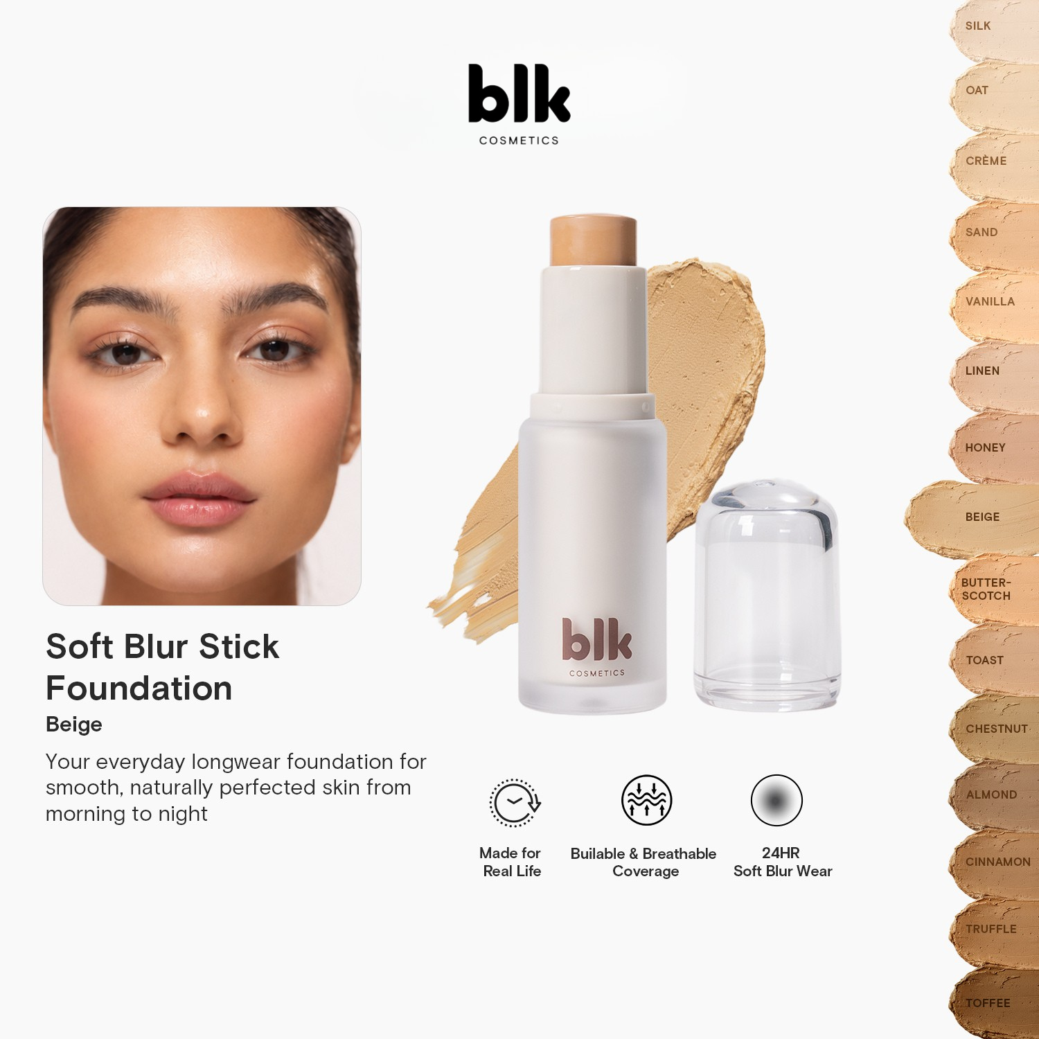 BLK Cosmetics Soft Blur Stick Foundation