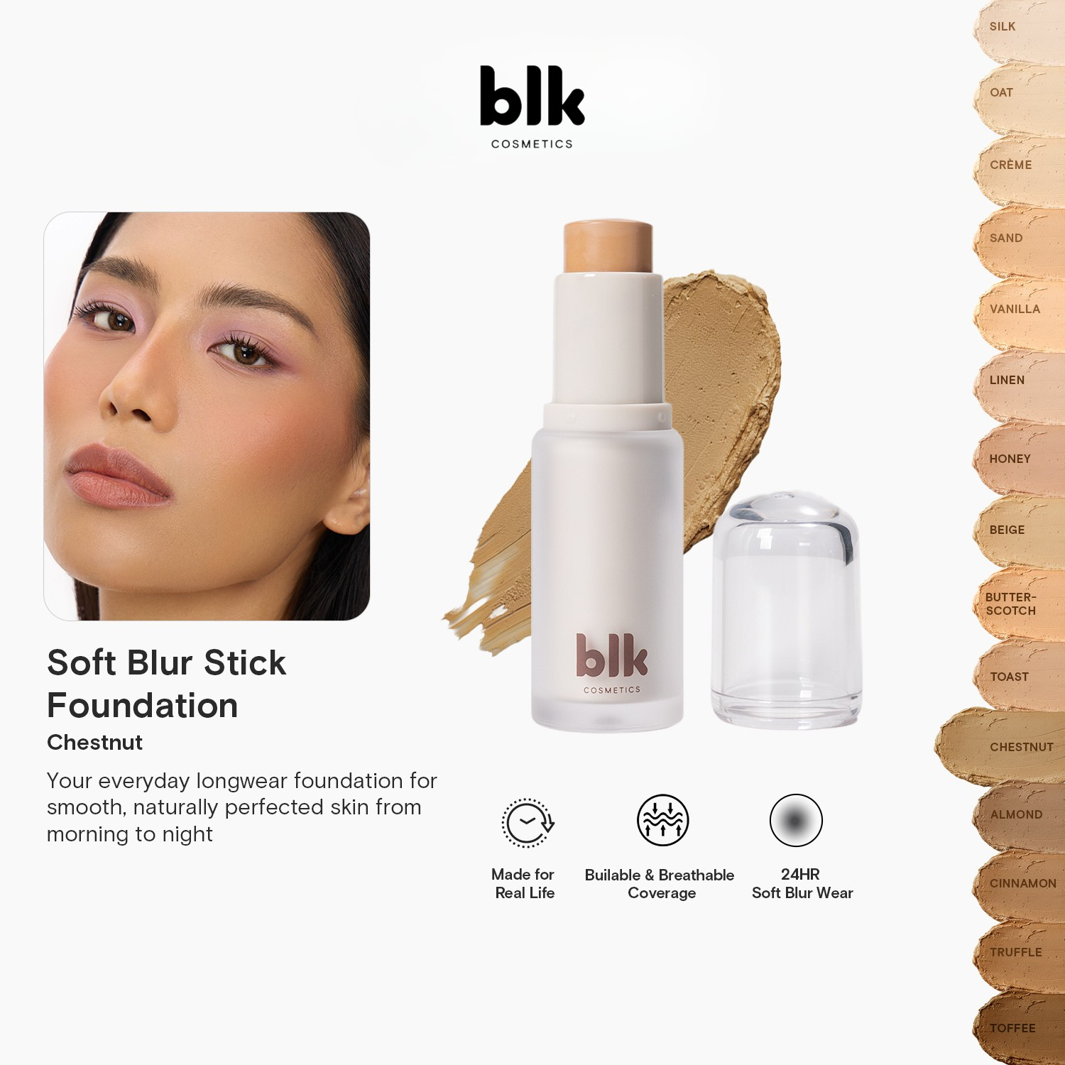 BLK Cosmetics Soft Blur Stick Foundation