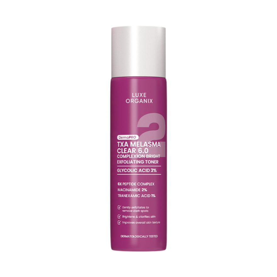 Luxe Organix DermaPRO TXA Melasma Clear 6.0 Complexion Bright Exfoliating Toner