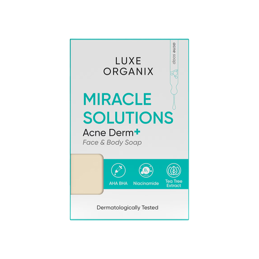 Luxe Organix AHA-BHA Miracle Solutions Soap for Face and Body 135g